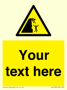 Custom Warning unstable cliff